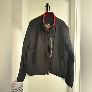 Harley-Davidson Vintage Adult Black White Embroidered Nylon Jacket RN Men’s XL